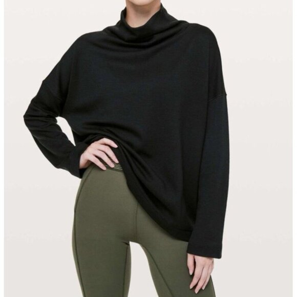 Lululemon Principal Dancer Funnel Neck Merino Wool Sweater Outdoor Cozy Layering - Picture 2 of 12